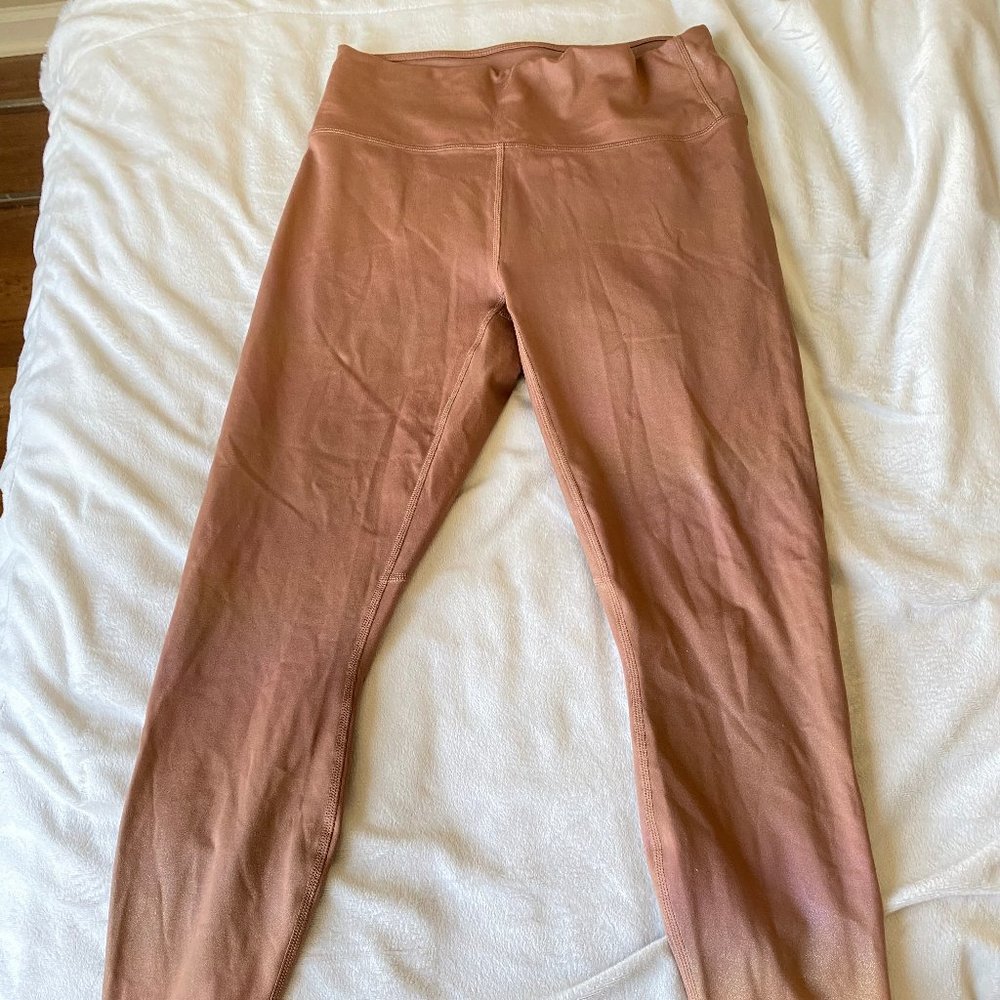 Brown Hollo Glitter Leggings